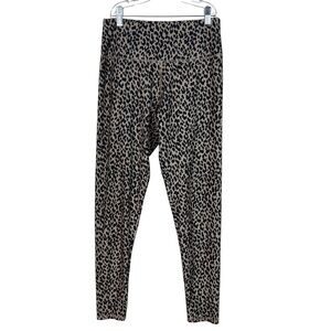 Blue Rain Boutique Brown Leopard Cheetah Animal Print High Rise Athletic Legging